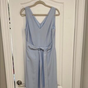 ANTONIO MELANI Blue Sleeveless V-Neck Jumpsuit